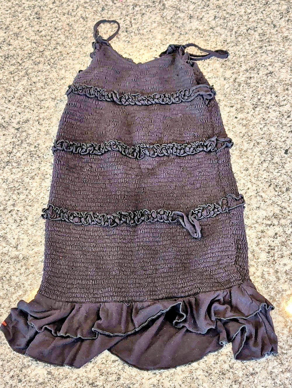 Flowers by Zoe Black Ruffle Mini Dress Size Medium